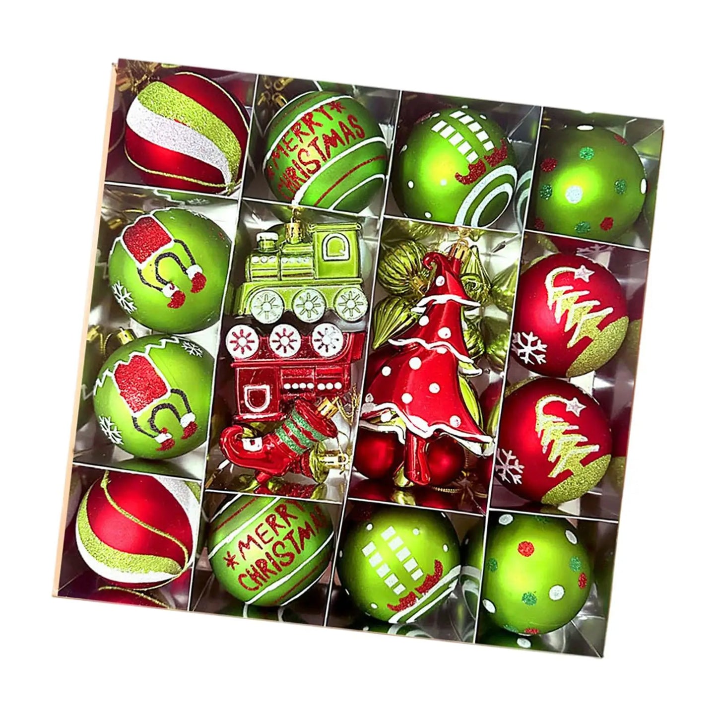 Christmas Ball Ornaments,Christmas Tree Decor Pendants Elegant Hanging Xmas Tree Ball Ornaments for Holiday Party Decorations