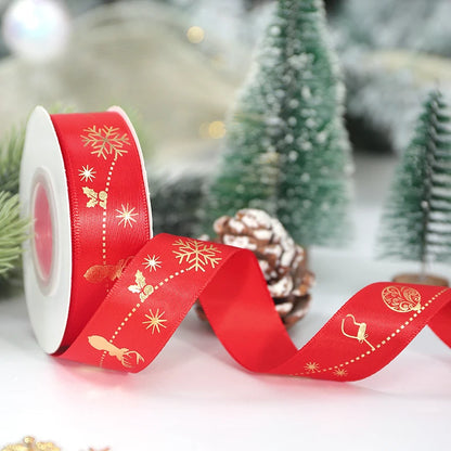 5m Christmas Decoration Christmas Tree Ribbon Pendant for Home Room Decor Gifts Packaging DIY New Year Decor Candy Box Ribbon