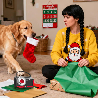 Paper Roll Cutter Roll Paper Cutter with Handle Christmas Wrapping Gadget for Student Teacher Sticker Wrapping Gadget