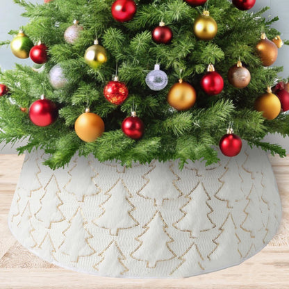 Christmas Tree Skirt Merry Christmas Tree Skirt Collar Christmas Holiday Indoor Decoration Gift Decorative Tree Bottom Cover