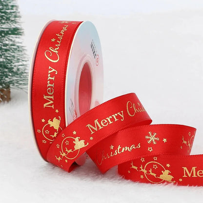 5m Christmas Decoration Christmas Tree Ribbon Pendant for Home Room Decor Gifts Packaging DIY New Year Decor Candy Box Ribbon