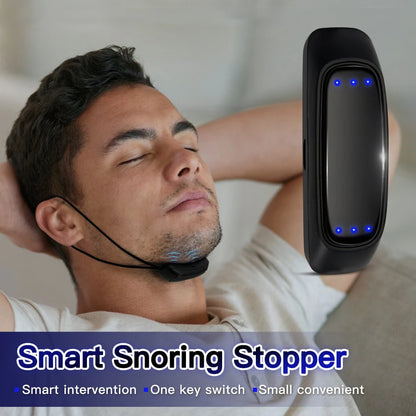 EMS Pulse Stop Snore Portable Comfortable Sleep Well Stop Snore Health Care Sleep Apnea Aid USB Smart Anti Snoring Device
