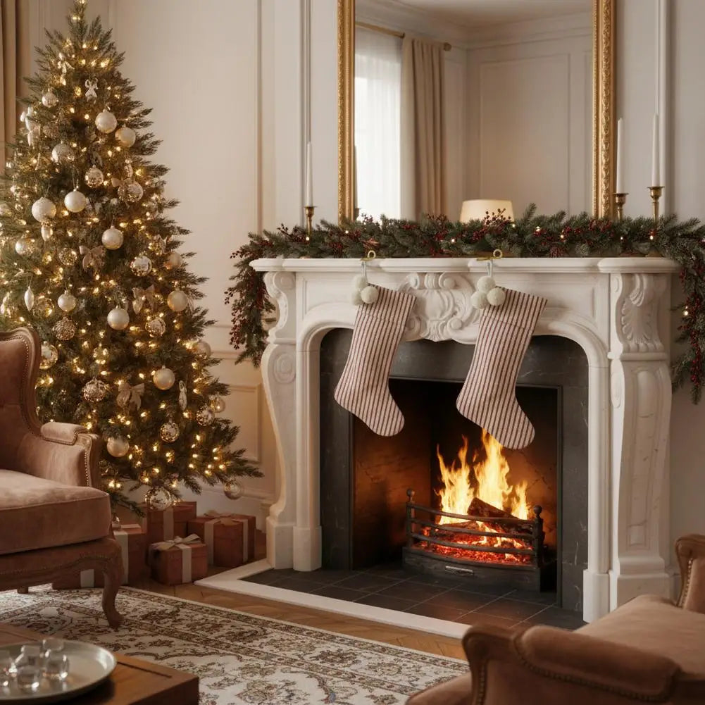 Christmas Decorations Bows Christmas Socks Candy Gift Bags Festive Christmas Atmosphere Home Hanging Ornaments