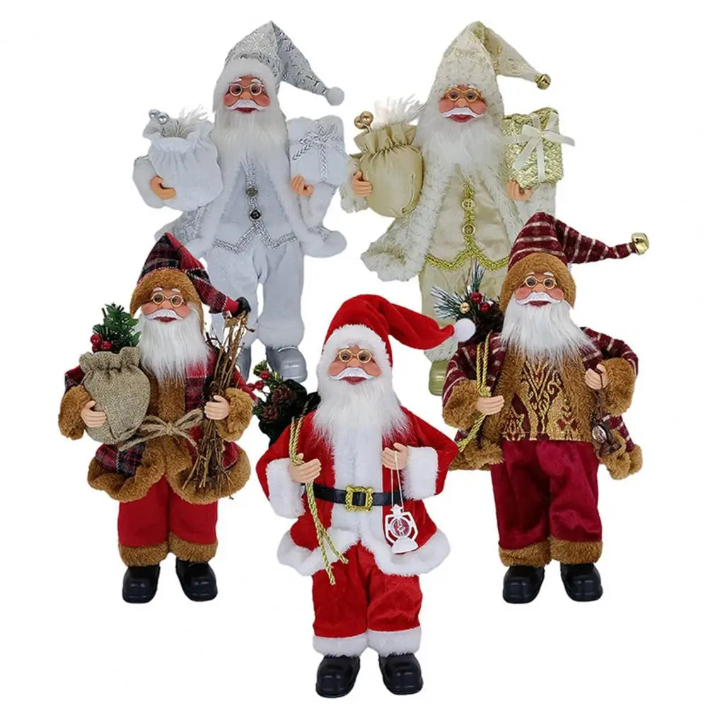 Christmas Santa Ornament Realistic Shape  Layout Festive New Year Decorate Standing Clear Texture Christmas Decorations Gift