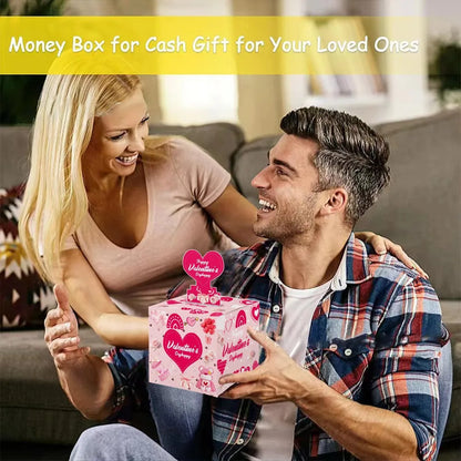 Surprise Money Draw Box Red Envelope Box Valentine's Day Gift Box Money Draw Box Red Envelope Love Money Box Best Gift for Loved