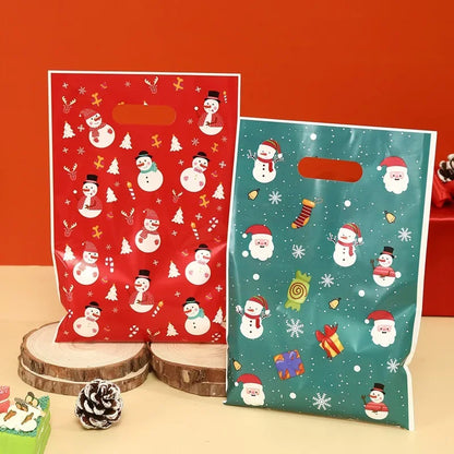 Christmas Candy Gift Bags Santa Claus Snowman Packaging Bag Christmas Decorations For Home 2025 Navidad Noel New Year 2026 Gifts