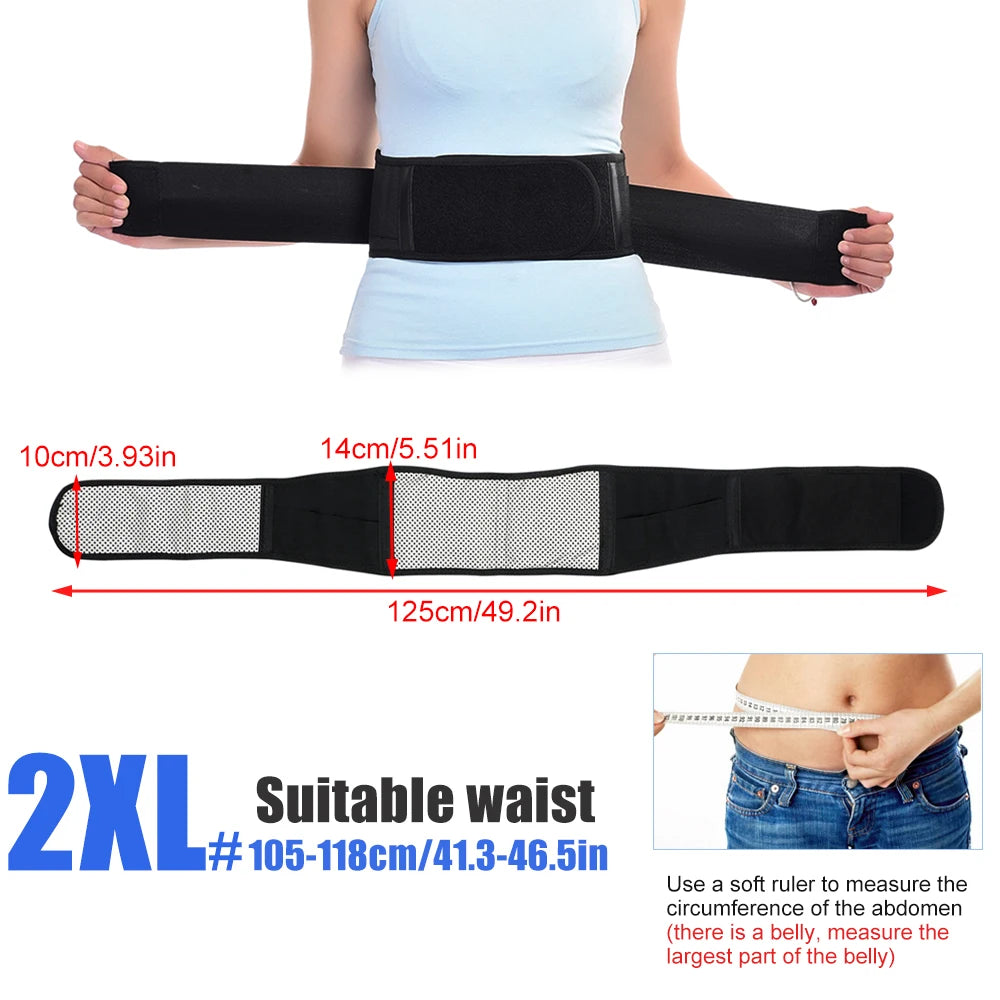 Thermal Magnetic Kidney Belt, Tourmaline Self-Heating Waist Brace - Pain Relief for Sciatica & Lower Back, Improve Kidney Health