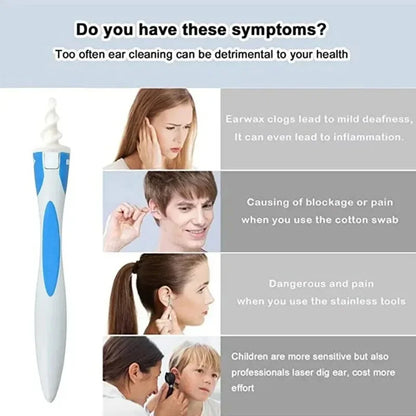 1Set Ear Wax Remover Tool Ear Cleaner with Soft Silicone 16 Replacement Tips Simply To Grab Extract Earwax  Health Care Tools