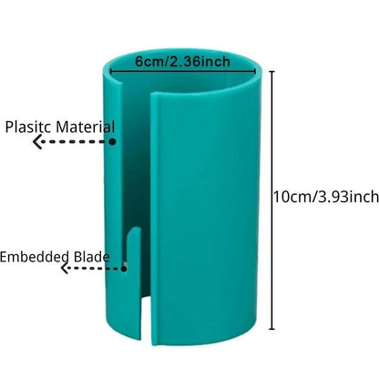 Christmas Wrapping Paper Cutter Tool Tube Paper Cutter Dispenser Portable With Embedded Blade Round Lip Safer Easier Cutting
