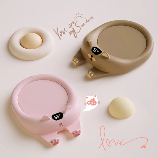 220V Cup Heater Coffee Mug Cup Mat Warmer Heating Pad for Home Office Milk Tea Coffee Heater Auto-off For Friends Gift