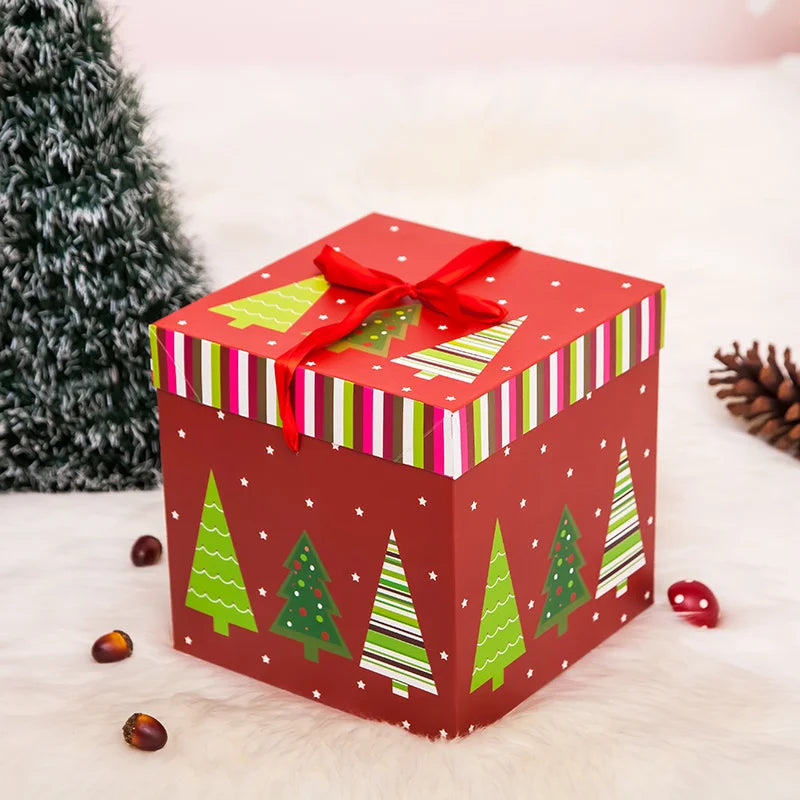 Christmas Gifts Boxes Present Decoration Chocolate Candy Cookie Packaging For Indoor Holiday Party Decor Navidad New Year