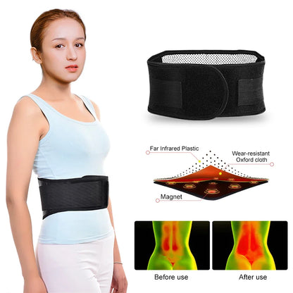 Thermal Magnetic Kidney Belt, Tourmaline Self-Heating Waist Brace - Pain Relief for Sciatica & Lower Back, Improve Kidney Health