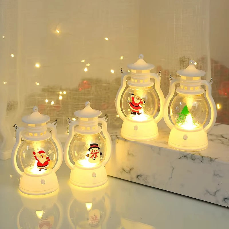 Christmas Ornaments LED Lantern Light Santa Claus Merry Christmas Decorations for Home Xmas Santa for Baby New Year Gift