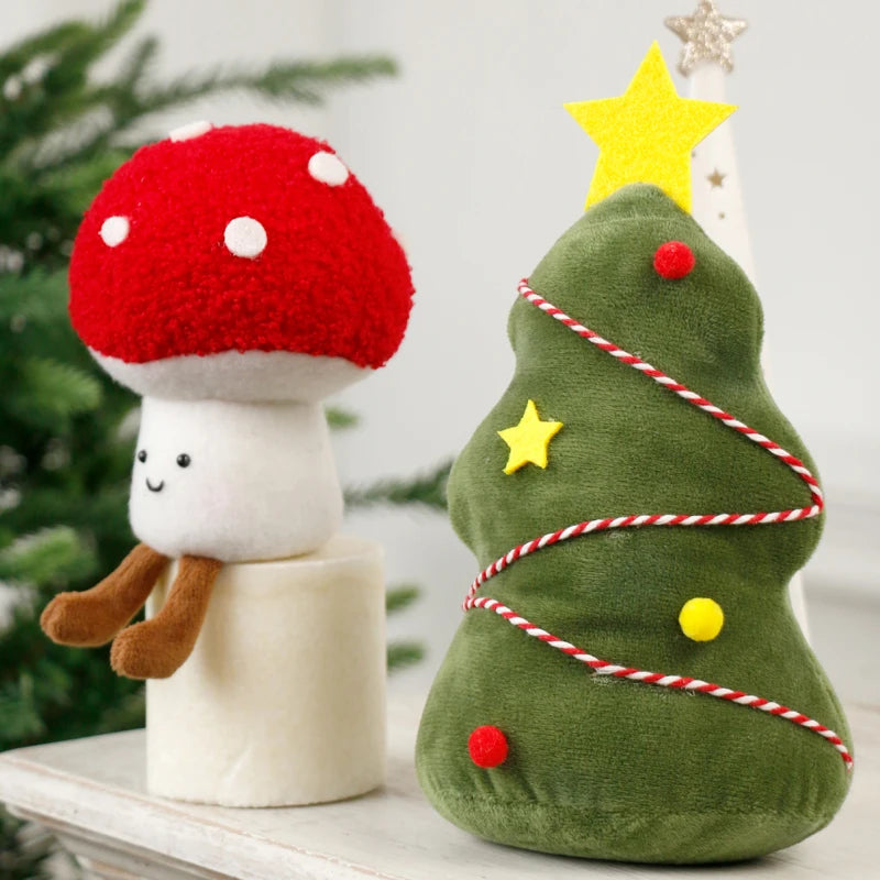 Christmas Decorations Christmas Tree Wreath Cake Wreath Shaped Plush Doll Ornament Holiday Decoration Home Decor for Christmas
