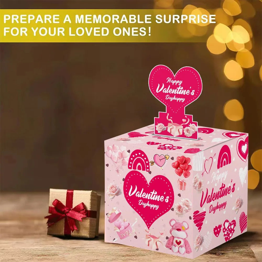 Surprise Money Draw Box Red Envelope Box Valentine's Day Gift Box Money Draw Box Red Envelope Love Money Box Best Gift for Loved