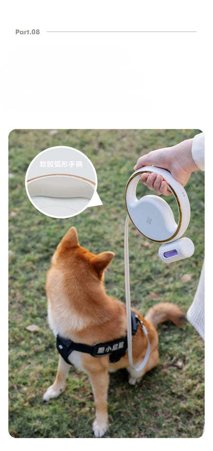 Youpin Portable Retractable Dog Leash Ring 3M With Garbage Bag Box Highlight Lighting Puppy Traction Rope Pet Collar LED Light