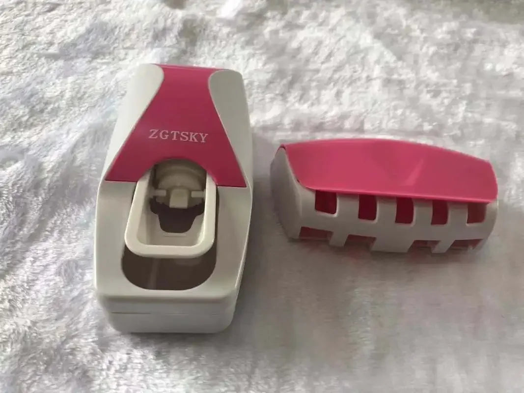 Bathroom Accessories Automatic Toothpaste Dispenser Dust-proof Toothbrush Holder Wall Mount Stand Toothpaste Squeezers Tooth