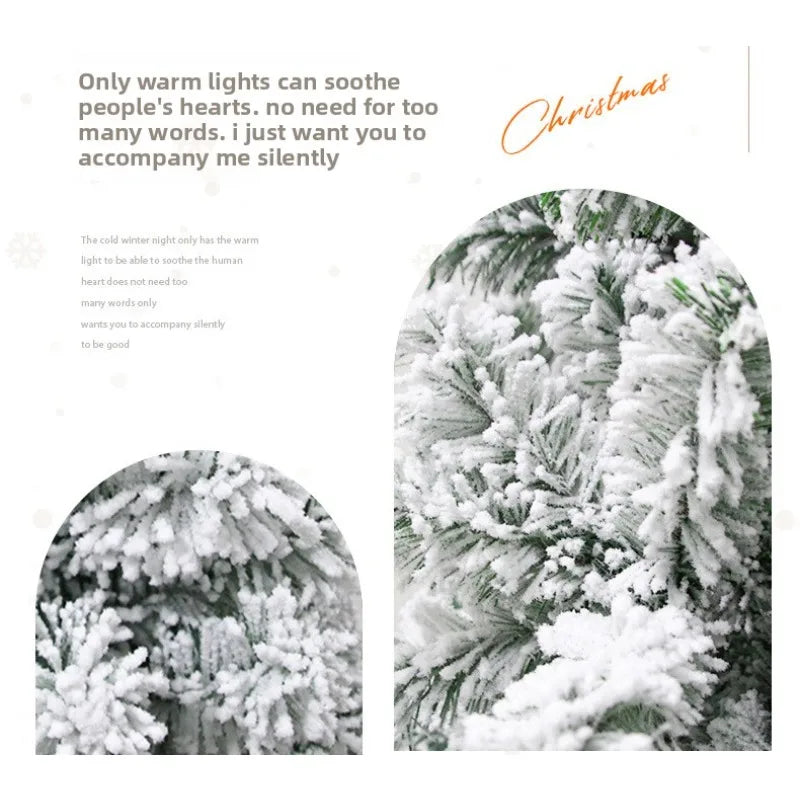 This year's popular Christmas tree is a 1.2-meter white plush tree that simulates falling snow. It is a snow pine tree