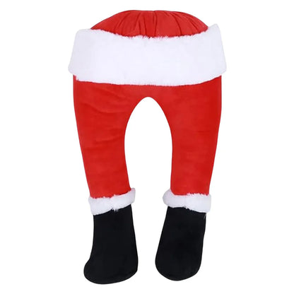 Christmas Santa/Elf Leg Plush Xmas Tree Decoration Props Santa Claus Green Artificial Leg Children's Toy Christmas Home Decor