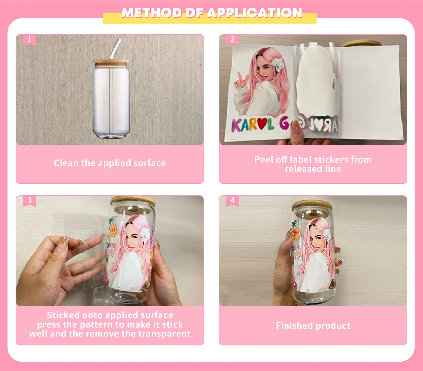 Christmas Design 3D UV DTF Wraps Stickers Cute Wraps .For 16 OZ Glass Libbey Selfadhesive Washable DIY Custom Cups Wrap Stickers