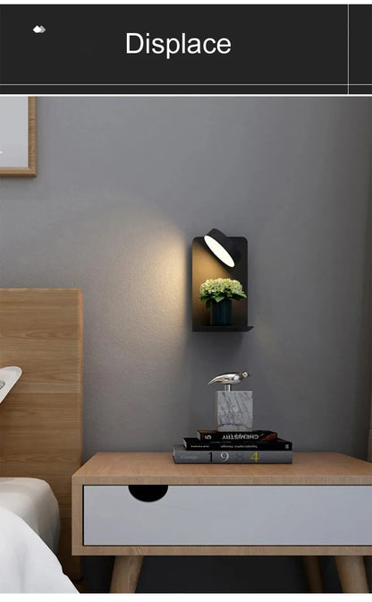 LED Wall Light Interior  Mobile Phone Charging USB Wall Lamps With Switch Bedroom Bedside Reading Lights Decoration Living Room