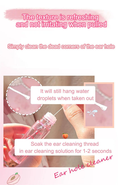 15/25ml Ear Hole Cleaning Solution Set Safe health Mint Flavour Inflamed Blockage Care Cleaner Disposable Piercing Cleaning Line