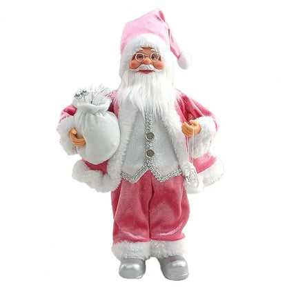 Christmas Santa Ornament Realistic Shape  Layout Festive New Year Decorate Standing Clear Texture Christmas Decorations Gift