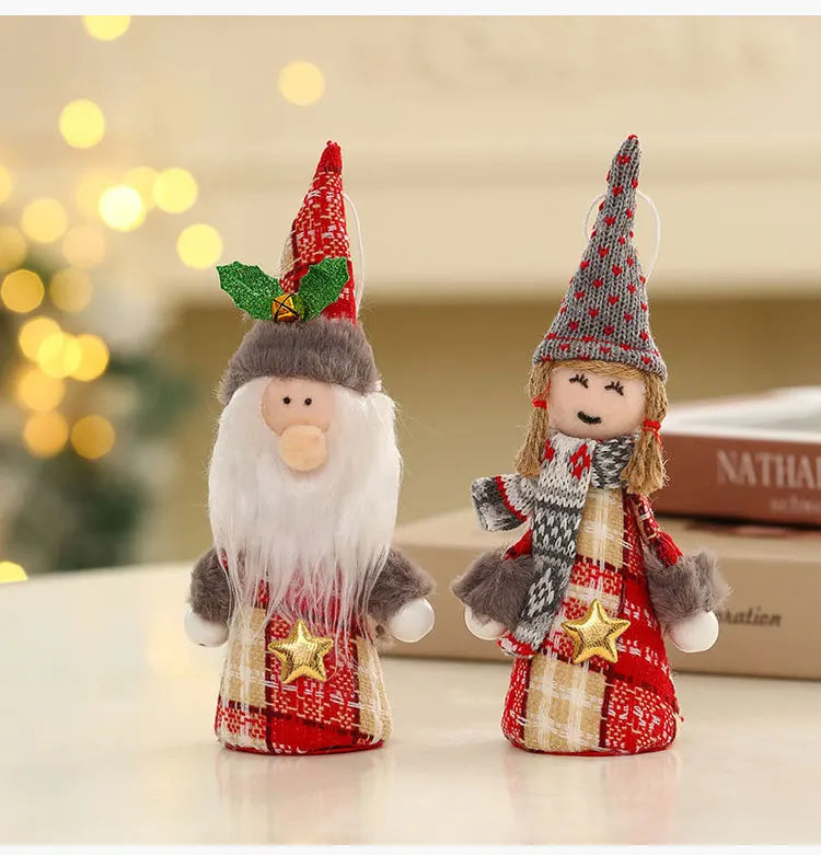 Christmas Ornaments Red Star Christmas Tree Pendant Xmas DIY New Year 2023 Party Gifts Noel Supply Navidad 2022 Home Decor