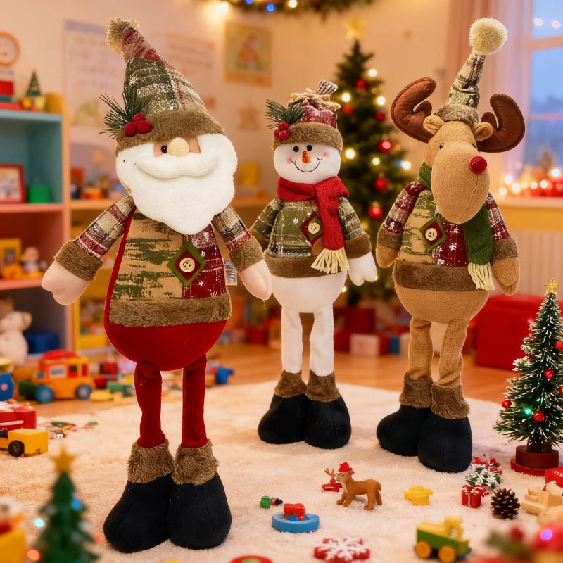 Christmas decoration ornaments, reindeer snowman Santa Claus standing ornaments, Christmas decorations, party decorations ￼ ￼ ￼