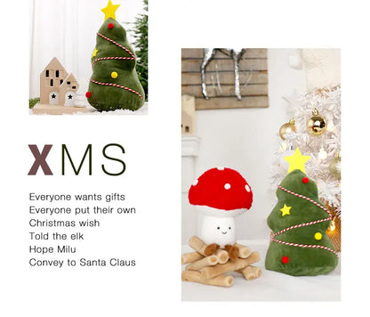 Christmas Decorations Christmas Tree Wreath Cake Wreath Shaped Plush Doll Ornament Holiday Decoration Home Decor for Christmas