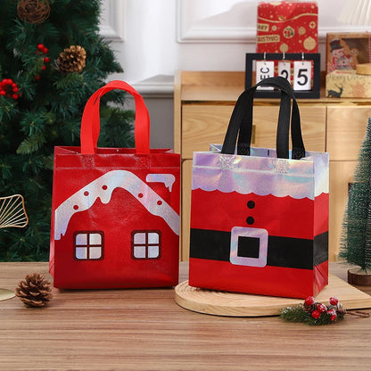 10/20pcs Christmas Gift Wrapping Bags, Perfect For Birthdays, Anniversaries, And Holiday Gift Exchanges, Christmas Gift Bags