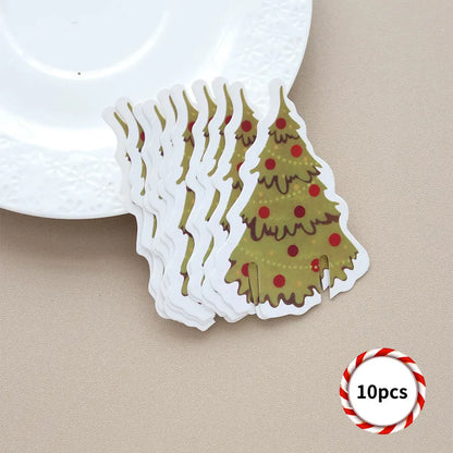 10 Popular Christmas Decorations, Christmas Tree, Snowman, Santa Hat, Santa Table, Wine Glass, Drink Cup Card, Party Decoration