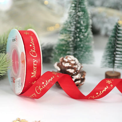 5m Christmas Decoration Christmas Tree Ribbon Pendant for Home Room Decor Gifts Packaging DIY New Year Decor Candy Box Ribbon