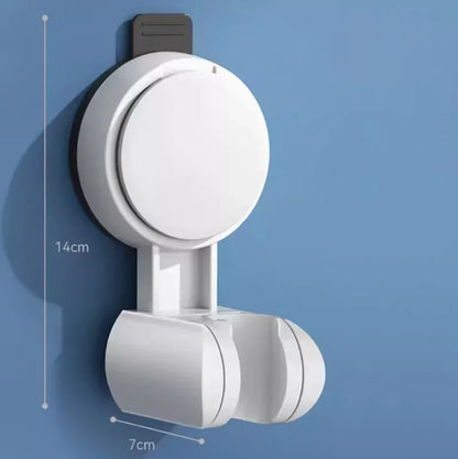 Unique Horizontal Setting,Suction Cup Handheld Shower Head Holder ,Large Shower Head Supports, Relocatable,Wall Mounted