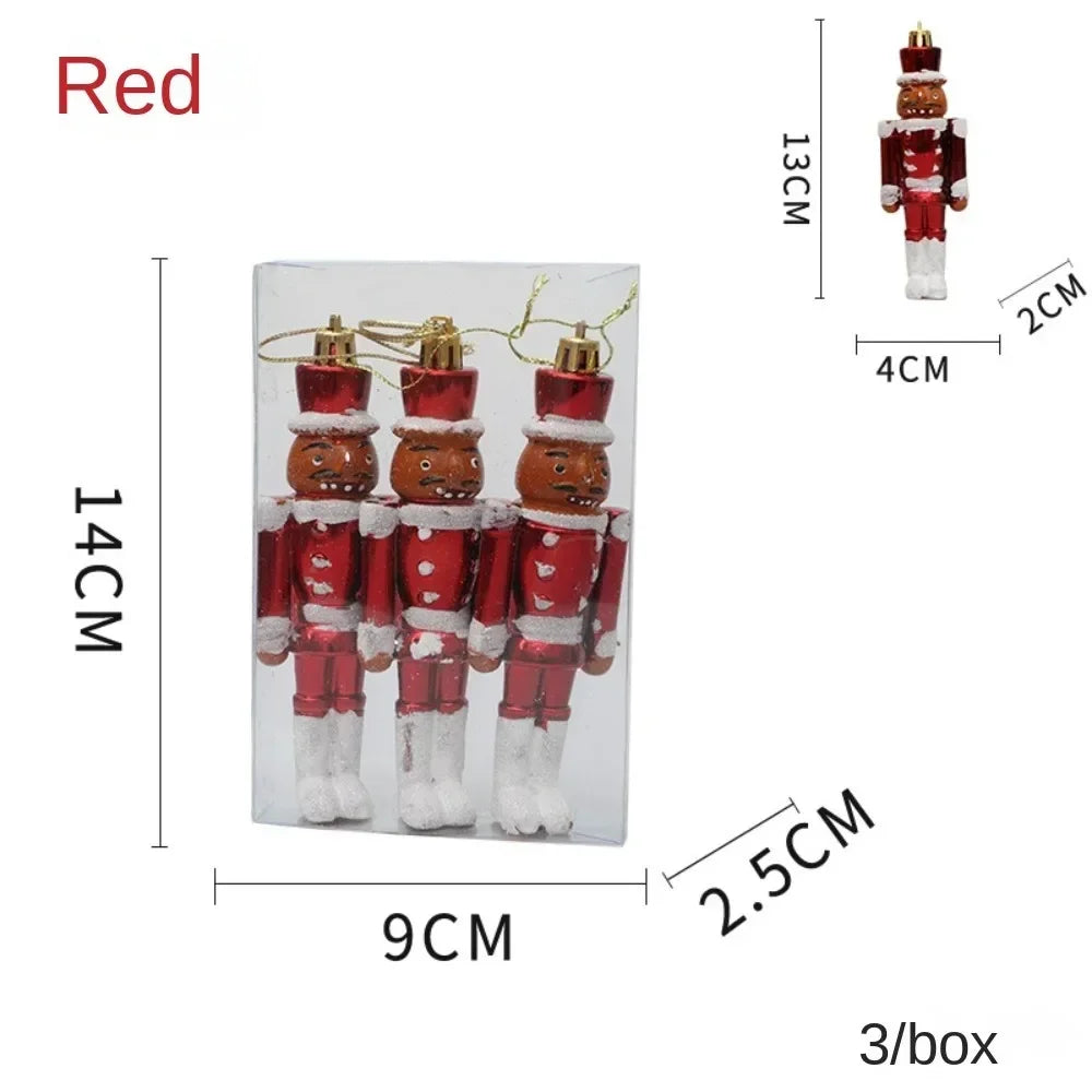 Red Christmas Hanging Decoration Electroplated Pinecone Acorn Owl Xmas Ornament Ball Festival Shopwindow Christmas Tree Ornament