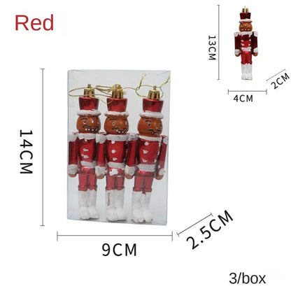 Red Christmas Hanging Decoration Electroplated Pinecone Acorn Owl Xmas Ornament Ball Festival Shopwindow Christmas Tree Ornament