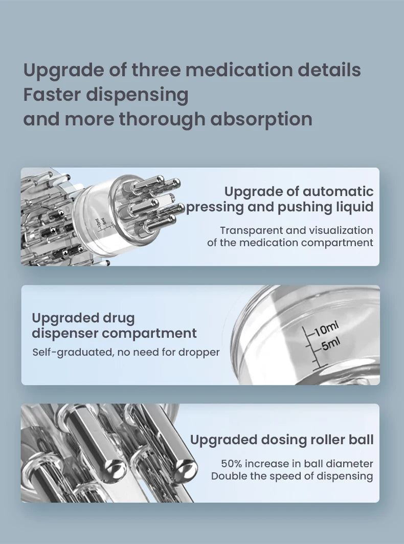 Hair Growth Comb Scalp Care Massage Comb Red Blue Light Laser Medicine Health Essence Introduced Into Hair Growth Instrument