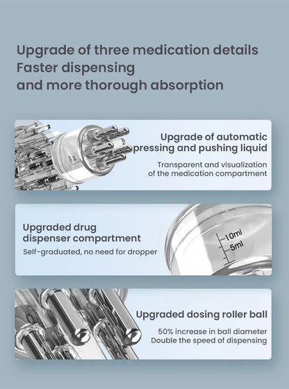 Hair Growth Comb Scalp Care Massage Comb Red Blue Light Laser Medicine Health Essence Introduced Into Hair Growth Instrument