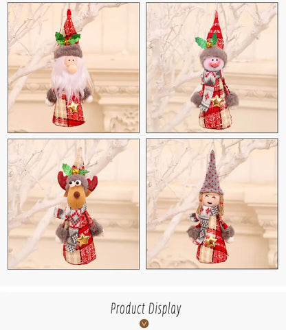 Christmas Ornaments Red Star Christmas Tree Pendant Xmas DIY New Year 2023 Party Gifts Noel Supply Navidad 2022 Home Decor