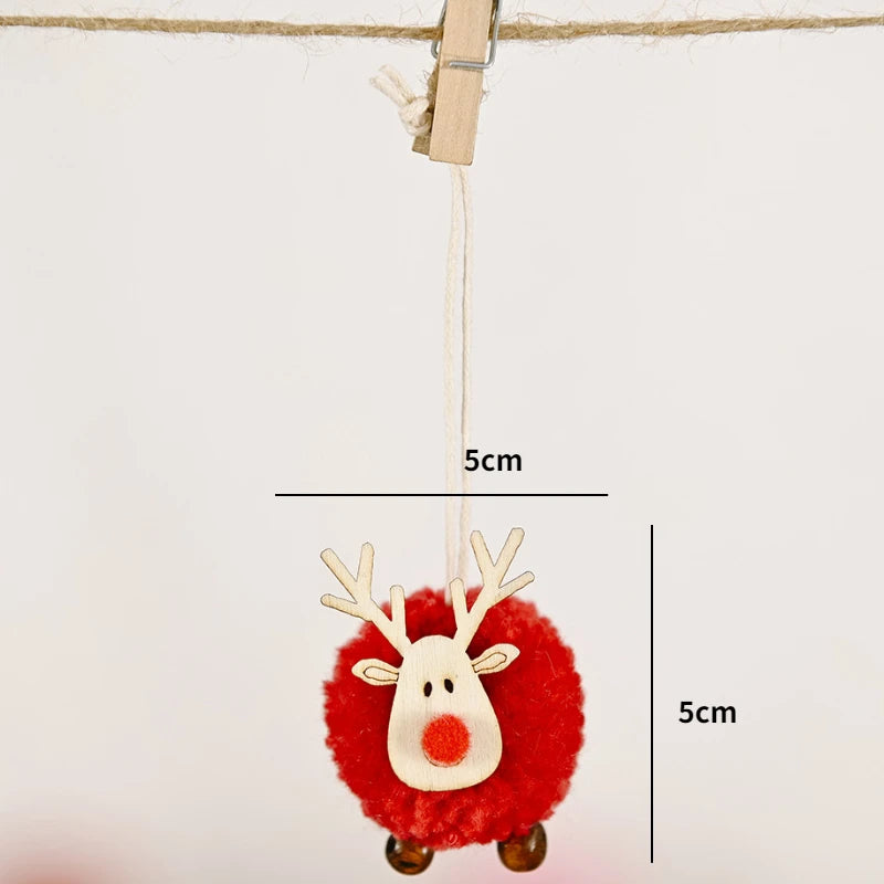 Christmas Ornaments Red Star Christmas Tree Pendant Xmas DIY New Year 2023 Party Gifts Noel Supply Navidad 2022 Home Decor