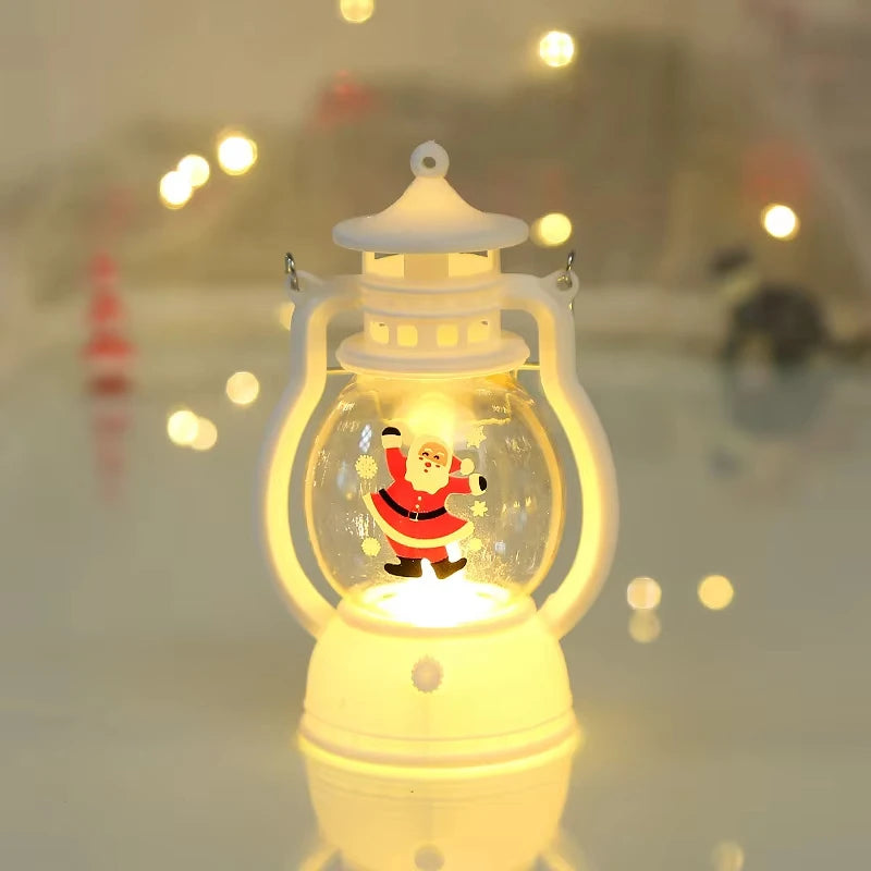 Christmas Ornaments LED Lantern Light Santa Claus Merry Christmas Decorations for Home Xmas Santa for Baby New Year Gift