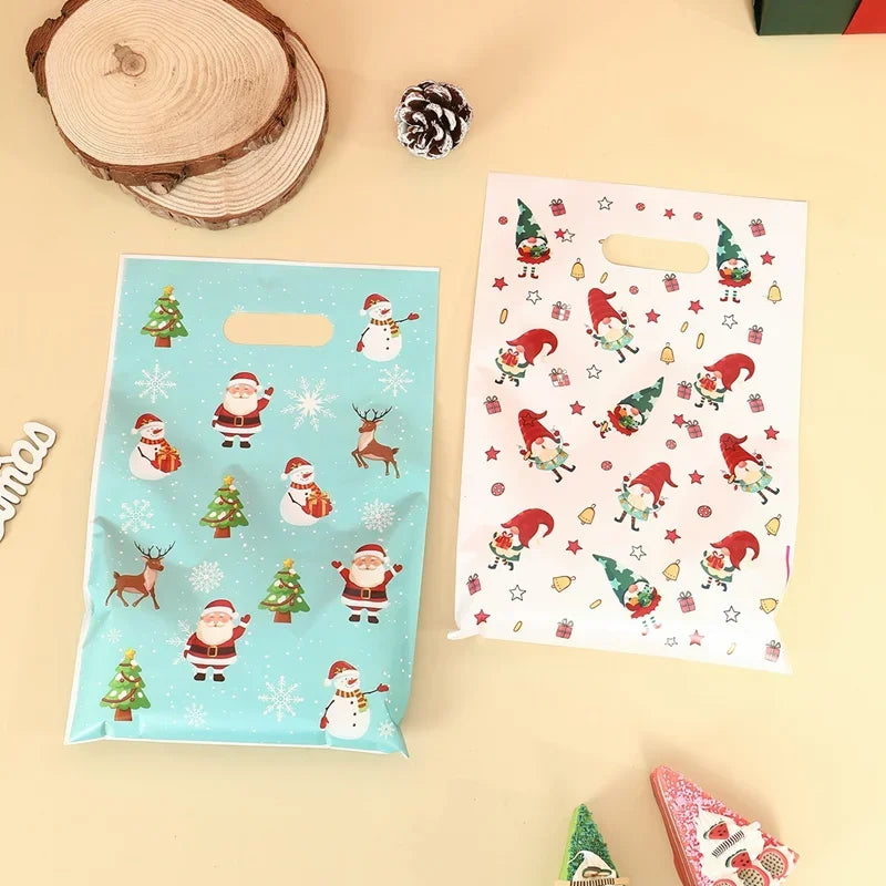 Christmas Candy Gift Bags Santa Claus Snowman Packaging Bag Christmas Decorations For Home 2025 Navidad Noel New Year 2026 Gifts