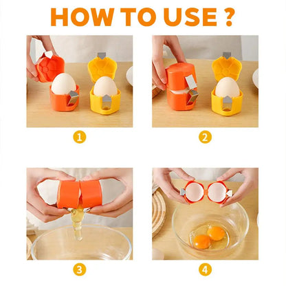 Egg Shell Cracker Breaker Opener Remover Separator for Hard Boiled Raw Eggs,Kitchen Hard Boiled Egg Peeler Egg Shell Opener Kit