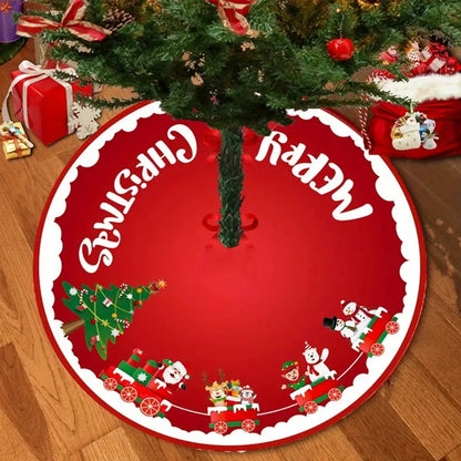 Cartoon Christmas Tree Skirt Decoration Lightweight Cute Suitable As Decoration Prop for Christmas and New Year Parties