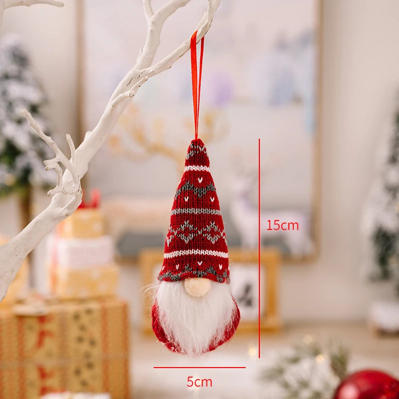 Christmas Ornaments Red Star Christmas Tree Pendant Xmas DIY New Year 2023 Party Gifts Noel Supply Navidad 2022 Home Decor
