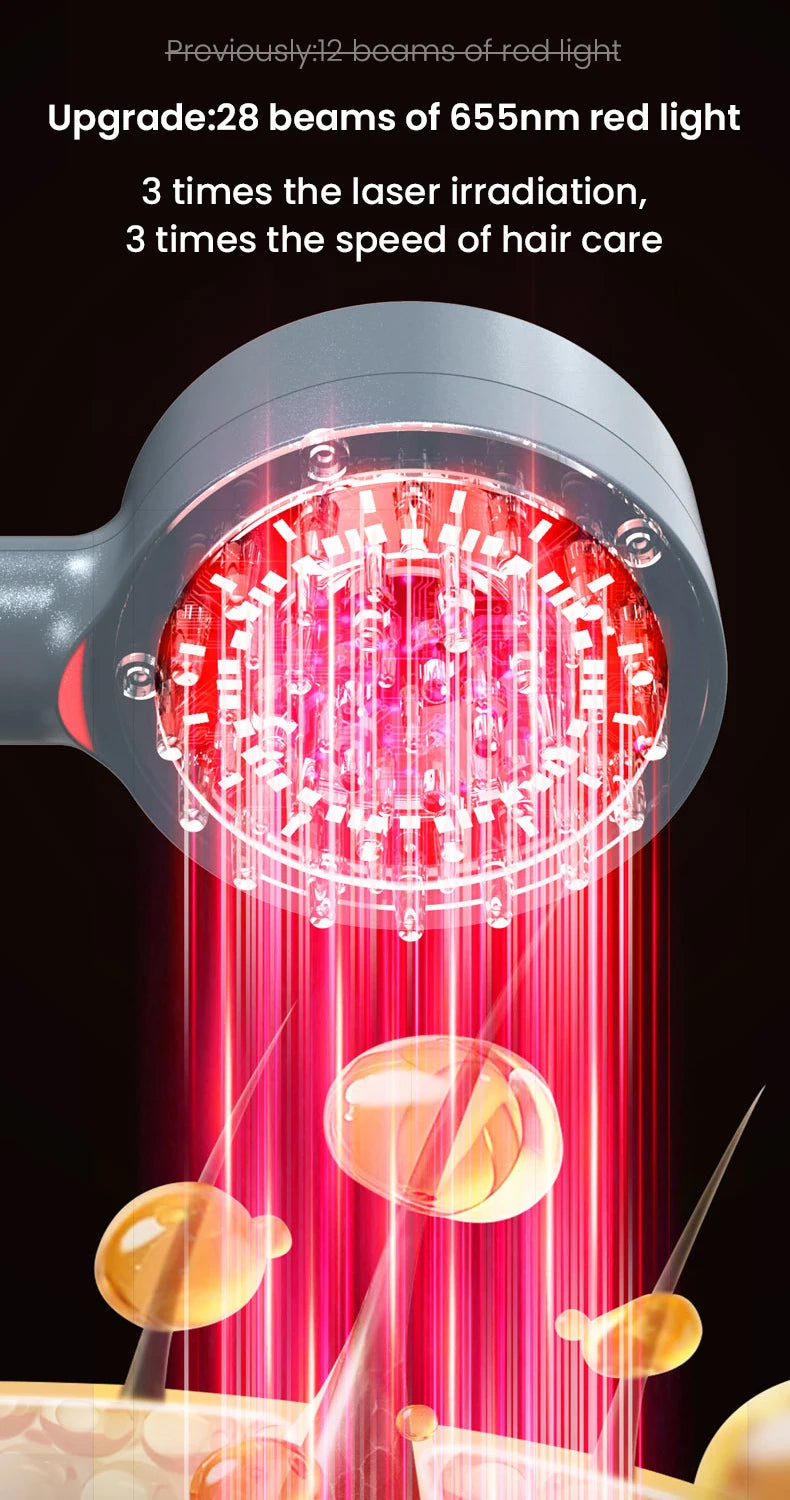 Hair Growth Comb Scalp Care Massage Comb Red Blue Light Laser Medicine Health Essence Introduced Into Hair Growth Instrument