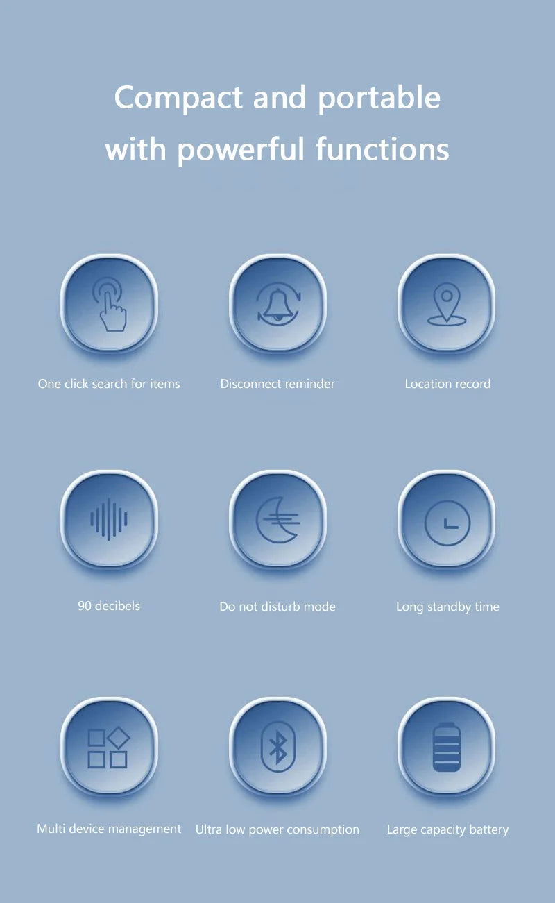 Xiaomi Mini Smart Anti-Lost Tracker Reminder For Pets Kids Bag Wallet 5G Bluetooth GPS Device Air Tag Finder Tracking Locator