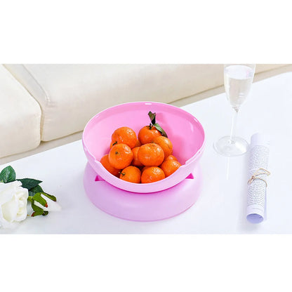 Snacks Bowl Creative Bowl Double Layer Dry Fruit Containers Snack Storage Box Sunflower Seed Nut Bowl With Shell Storage