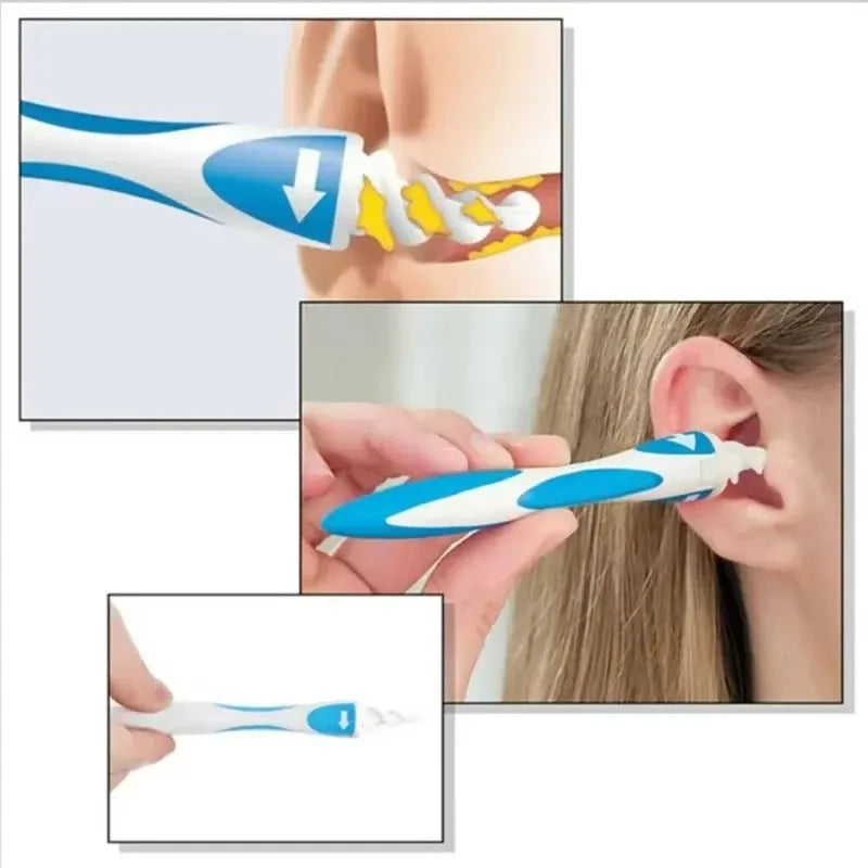1Set Ear Wax Remover Tool Ear Cleaner with Soft Silicone 16 Replacement Tips Simply To Grab Extract Earwax  Health Care Tools