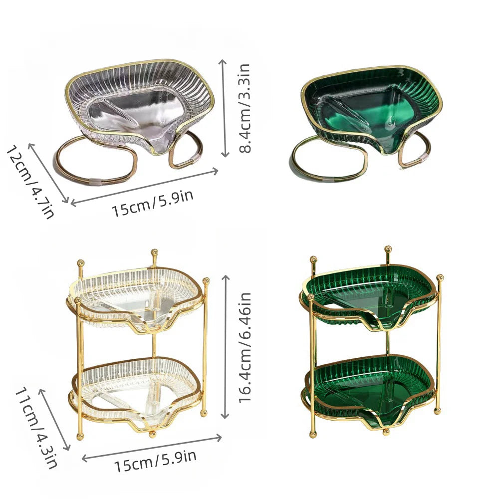 Bathroom Soap Dish Light Luxury Toilet Shower Soap Holder with Drain Water Soap Storage Case Tray Container Bathroom Gadgets